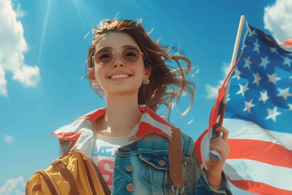 Mulher feliz por ter conseguido o certificado Intermediário ao TOEFL Mulher feliz por ter conseguido o certificado Intermediário ao TOEFL